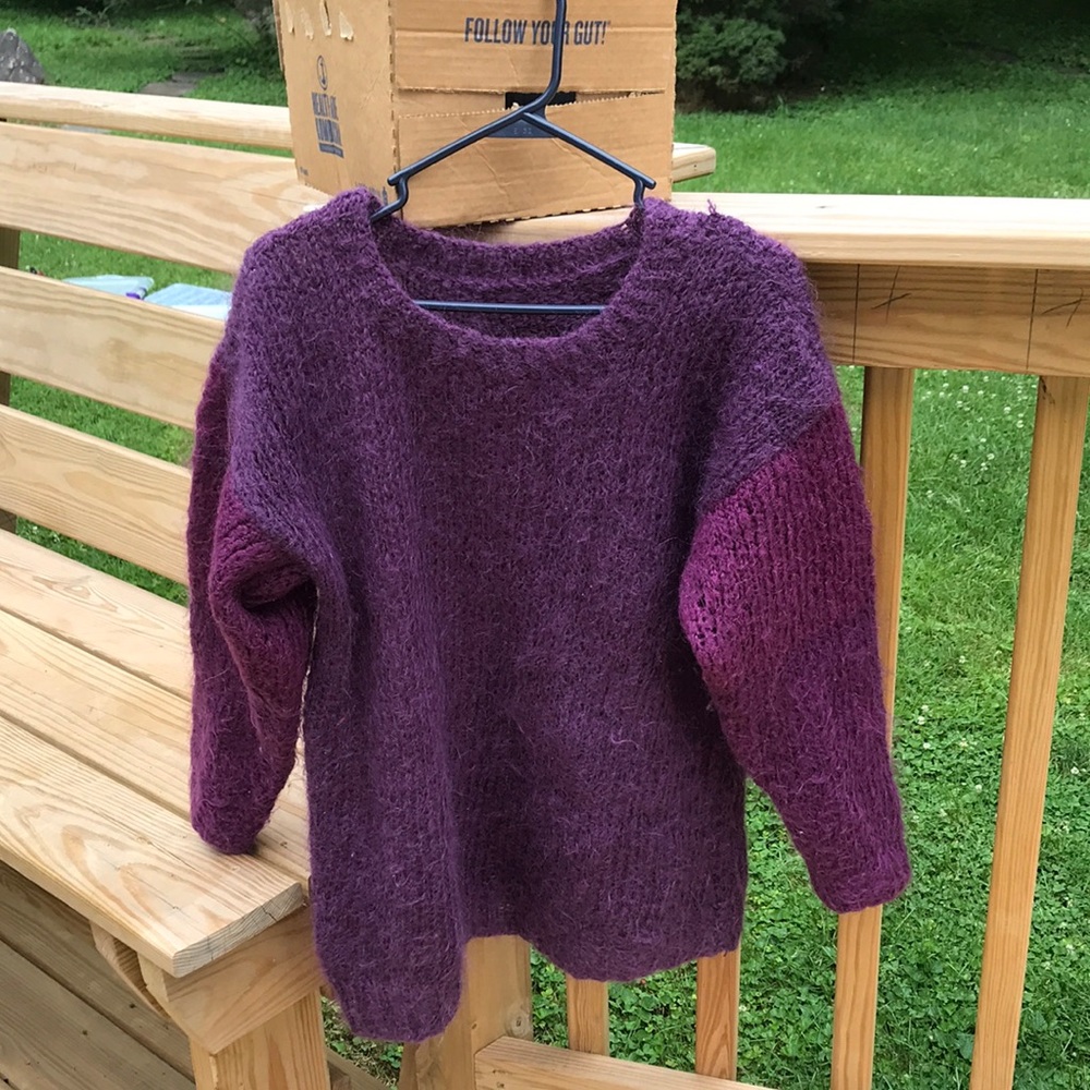 Beautiful two tone purple wooly sweater